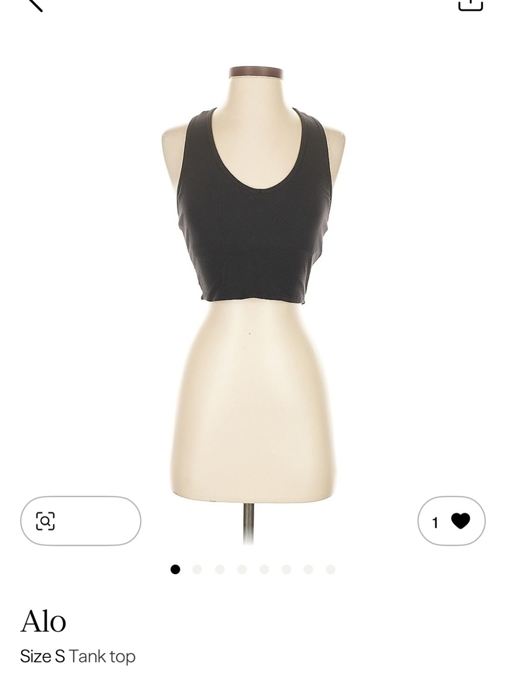ALO Yoga Black Racerback Crop Tank